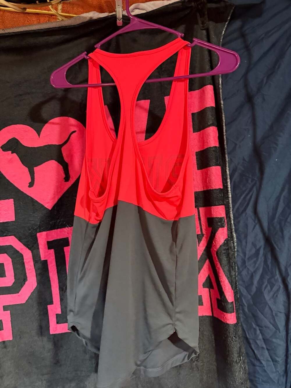 Victoria's Secret PINK Colorblock Racerback Tank Top - Picture 3 of 3